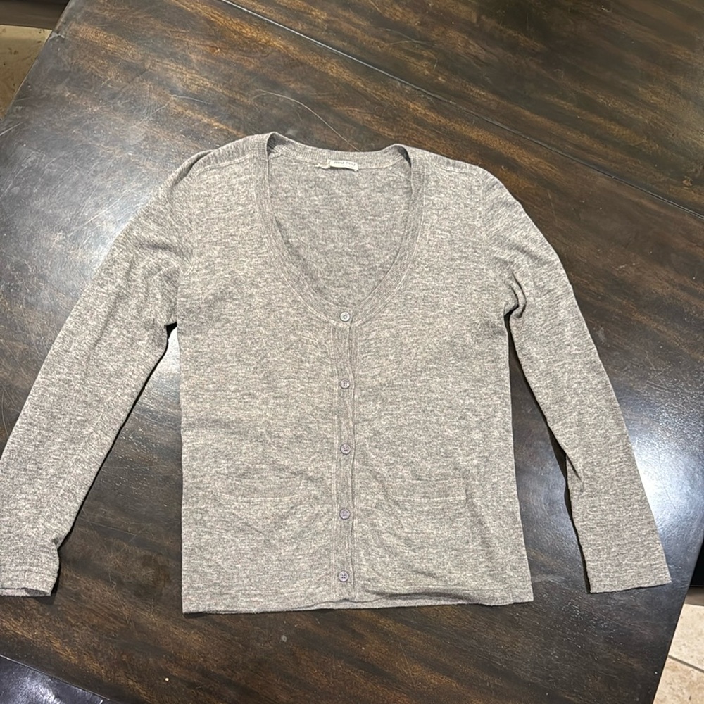 Miu Miu Gray Fitted Long Sleeve Button Down Shirt